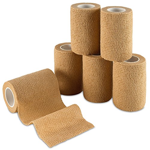 MEDca Self Adherent Cohesive Wrap Bandages 3 Inches X 5 Yards 6 Count