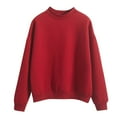 Blczomt Red Women's Sweatshirts Crewneck Lightweight Comfort Colors ...