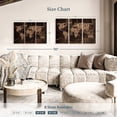 thumbnail image 4 of Elephant Stock Tea Coffee World Map Wall Art - Horizontal Multi Panel Canvas - Living Room Wall Decor - Inspirational And Typography Multi Panel - Brown And Orange Decor - 45" x 28", 4 of 8