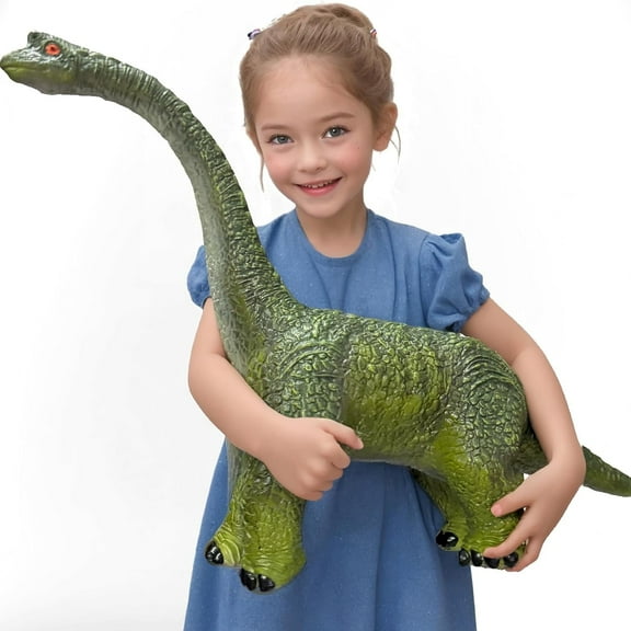 Big Brachiosaurus 32 inch, Dinosaur Toys for Kids 3-5, Large Dinosaur Toys for Kids Toddler Dinosaur Party Favors, Birthday Gifts for Boys Girls (Green)