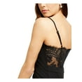 thumbnail image 3 of CITY STUDIO Womens Black Lace Spaghetti Strap V Neck Short Body Con Dress 7, 3 of 4