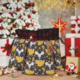 thumbnail image 6 of Rocae Mouse Cheese Print Christmas Drawstring Linen Gift Bag with Drawstrings Treat Bag Goody Present Bags for Christmas Party Favor, 6 of 8