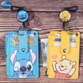 thumbnail image 2 of Tarjetero de Disney de cuero PU, monedero de Mickey Pooh, Stitch, funda para tarjeta de identificación bancaria, llavero para tarjeta de Campus para estudiantes, bolsa para monedas, regalos8CHINA Fivean unisex, 2 of 2