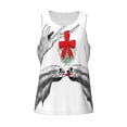 thumbnail image 4 of Easygdp Moose Kissing Under Mistletoe Men's Tank Top, Sleeveless Muscle T Shirts, Breathable, Quick-Dry, Loose for Gym, Running, Fitness - Medium, 4 of 9