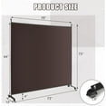 thumbnail image 3 of Nightcore Room Divider Single Privacy Screen, 73” Wide Rolling Room Divider Panel with Lockable Wheels, Woven Polyester Wall Screen for Bedroom, Office, School, Partition Room Dividers (Coffee), 3 of 9