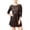 Black - blacknnude, variant on B. DARLIN Womens Lace A-line Dress, Black, Juniors, 0