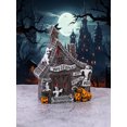 thumbnail image 3 of Halloween Decorations,Mini Haunted House Figurines , Halloween Decorations Indoor , Halloween Village House for Home and Party Table Desk Mantel, 3 of 5