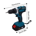 thumbnail image 4 of Work Gloves Cordless Drill, 2-Speed Electric Power Drill Set with 2 Batteries and Charger, LED Light, Drill Driver Bits, 4 of 7