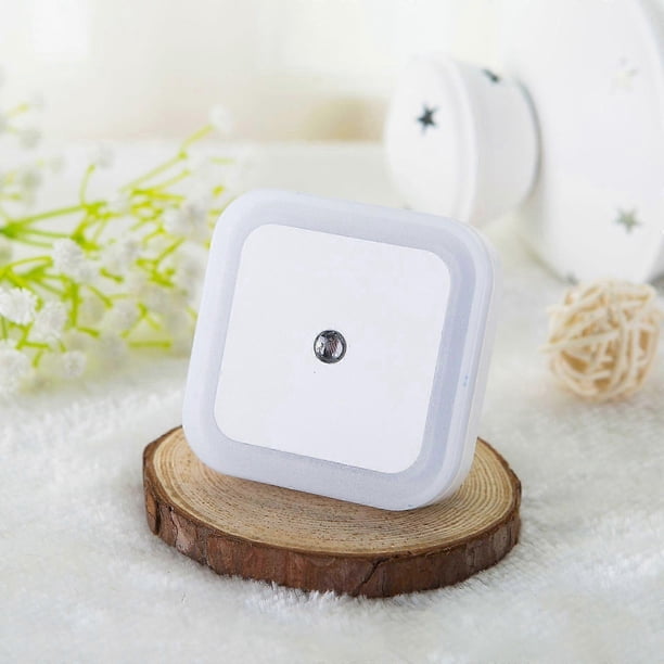 2pcs Square White Square LED Night Light Sensor Control Night Light, Suitable for Living Room and Kid\'s Room