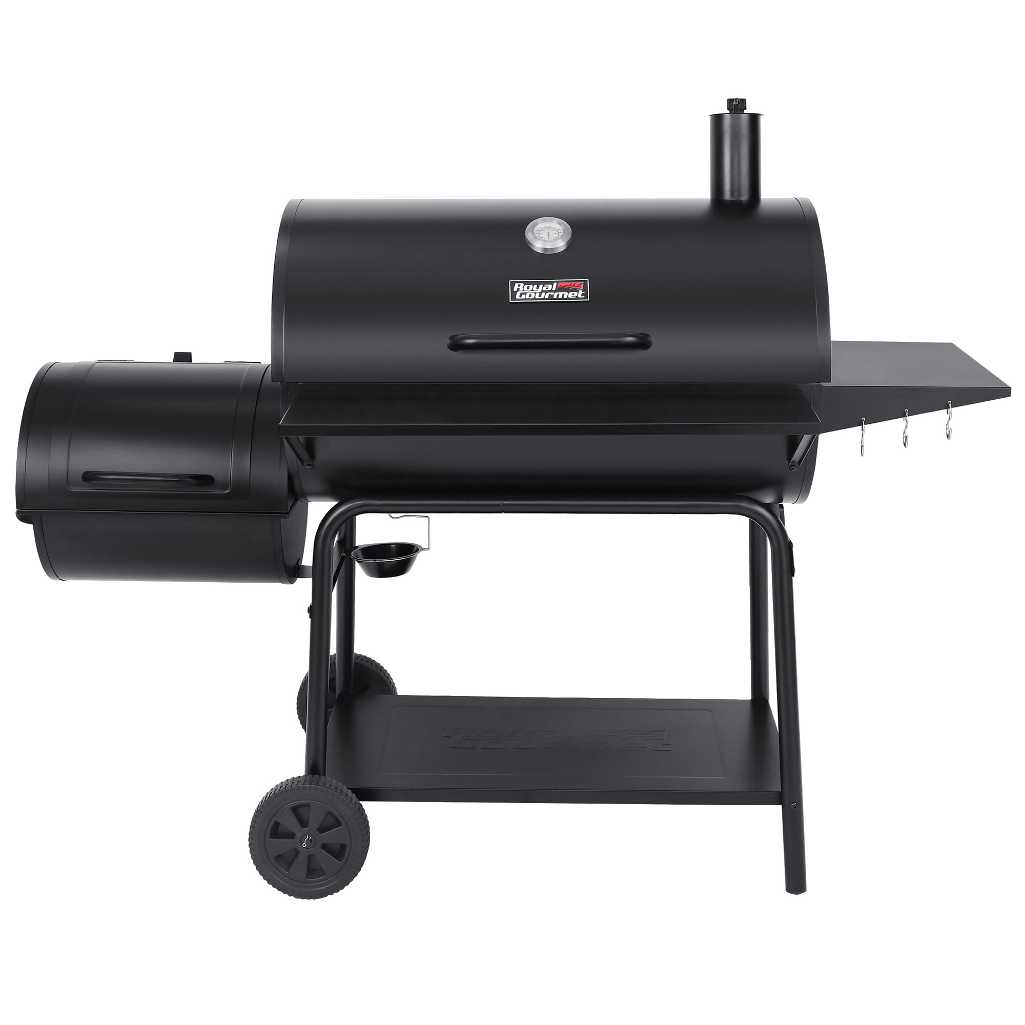 Royal Gourmet Cc1830sc Charcoal Grill Offset Smoker With Cover 810 Black for sale online 