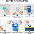 thumbnail image 4 of ZQZiQi Toilet Brush and Holder Set, 1 Disposable Toilet Brush with Holder, 24 Refill Heads & Extra Crevice Cleaning Brush, 4 of 7