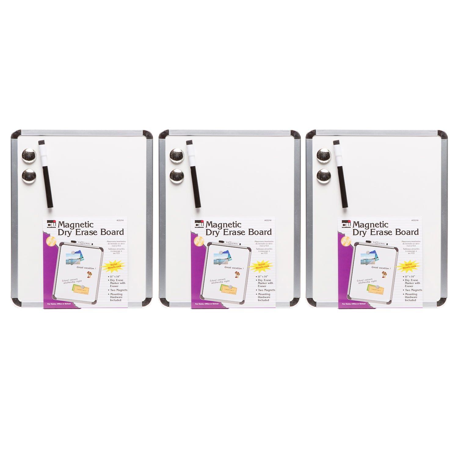 6 SRX Magnetic Dry Erase Markers VALUE PACK Magnetic Dry Erase Board 11" x 14" 
