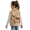 thumbnail image 3 of Pzuqiu Capybara Kids Sleeveless Vests 9-10 Toddler Girl Clothes Soft Personalized Zipper Winter Sleeveless Jacket with Pockets Fall Outerwear Versatile for Outdoor Activities, 3 of 7
