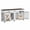 Smoked Yellow Oak + Straight White Oak, variant on 71" Double Dog Crate Furniture for 2 Dogs, Heavy-Duty Wooden Indoor Kennel with Removable Divider - 3 Storage Drawers, Double Door - Dog Cage TV Stand/End Table, Chilean Walnut AB Box