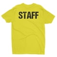 thumbnail image 2 of Bright Yellow Staff T-Shirt Front & Back Print Mens Event Shirt Tee 3XL, 2 of 3