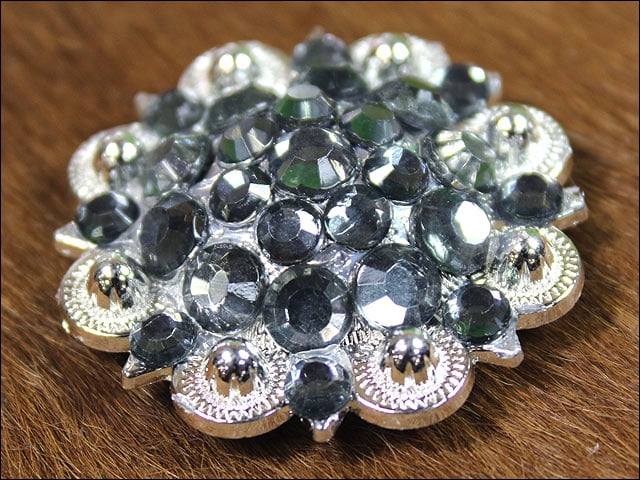 16 Hilason Western Berry Conchos Glass Rhinestones Bling 1.5" Cowgirl