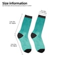 thumbnail image 2 of Rocae Teal Turquoise1 for Girls Boys Crew Socks,Children's Socks, Kids Socks, Toddler Socks: Daily Wear with Kids School Uniform, 2 of 5