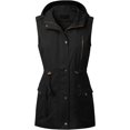 thumbnail image 1 of ORUYROP Women's Lightweight Front Zipper Solid Utility Anorak Hoodie Vest/Jacket, 1 of 5