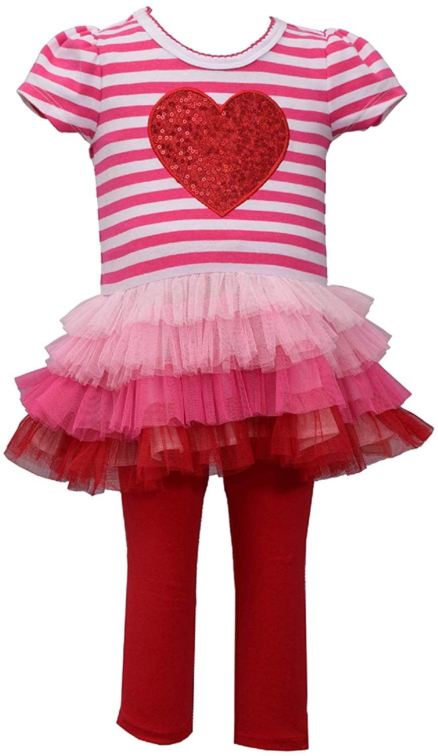 Bonnie Jean Baby Toddler and Little Girl's Valentine's Day Pink and Red ...