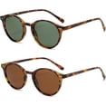 thumbnail image 1 of YQHWQ Lunettes de Soleil Rondes Polarisées Classiques Style Rétro Polyvalent Monture Ronde Légère pour Hommes et Femmes, 1 of 5