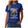 thumbnail image 5 of enyan Women T Shirt US 250th Anniversary 250 Years Freedoms 1776-2026 tee Graphic Vintage,Blue,XL, 5 of 7