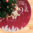 thumbnail image 5 of FMSHPON Christmas Snowflakes Xmas Christmas Tree Skirt Stand Mat for Holiday Party Decoration Indoor Outdoor 36 inches, 5 of 6