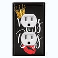 thumbnail image 1 of Metal Light Switch Plate Cover Queen Crown Kiss Miss Boss SGN003, 1 of 13