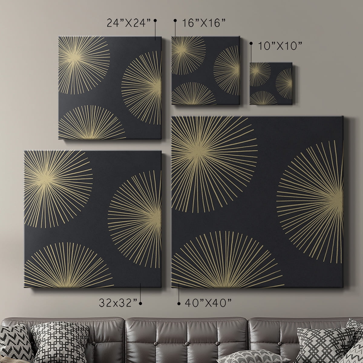 Wexford Home Bursts I-Premium Gallery Wrapped Canvas, 32" x 32" - Ready to Hang