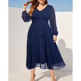 thumbnail image 3 of Vestido Pinup Fashion Wedding Guest 2025, talla grande, gasa, 3 of 5