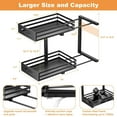 thumbnail image 5 of CATGOOD Under Sink Organizer, Multifunctional Pull-Out Under Sink Storage, 2-Tier Under Kitchen Sink Organizer, Waterproof Metal Storage Rack with Sliding Drawer for Kitchen and Bathroom, Black, 5 of 10