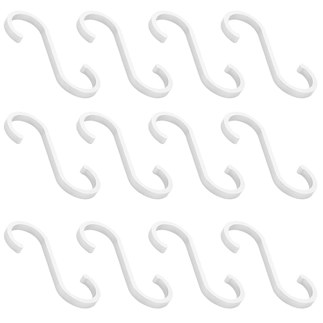 12 Pieces S Hooks Household Simple Kitchen Storage Shelf Room Organizer Holder Convenient Sundries Hangers for Home Using No.2