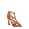 Louise et Cie Isora Peanut Tan T-Strap Caged Leather Pump Sandal (6, MULTI/PEANUT)