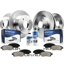 Detroit Axle - Brake Kit for 2012 2013 2014 2015 2016 2017 Hyundai Accent Kia Rio Brake Rotors Ceramic Brakes Pads Replacement: 10.08" Front Rotor & 10.31" Rear Rotor