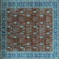 thumbnail image 1 of Ahgly Company Indoor Square Oriental Light Blue Traditional Area Rugs, 6' Square, 1 of 4