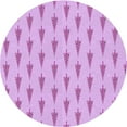 thumbnail image 1 of Ahgly Company Tapis Rond Lavable en Machine Intérieur Transitionnel Orchidée Violet, 3 Pieds Rond, 1 of 7