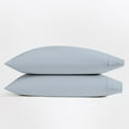 thumbnail image 4 of Purity Home 100% Cotton Standard Light Blue Percale Pillowcases, 400 Thread Count Breathable, Super Soft, Cool & Crisp 2-Piece Set, 4 of 10