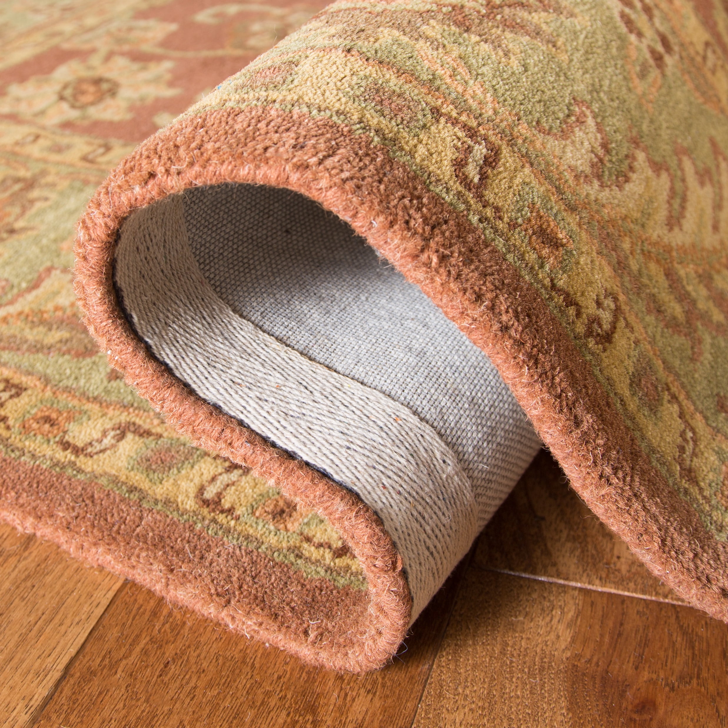 Safavieh Golden Jaipur Dreda Bordered Wool Area Rug, Rust/Green, 5' x 8'