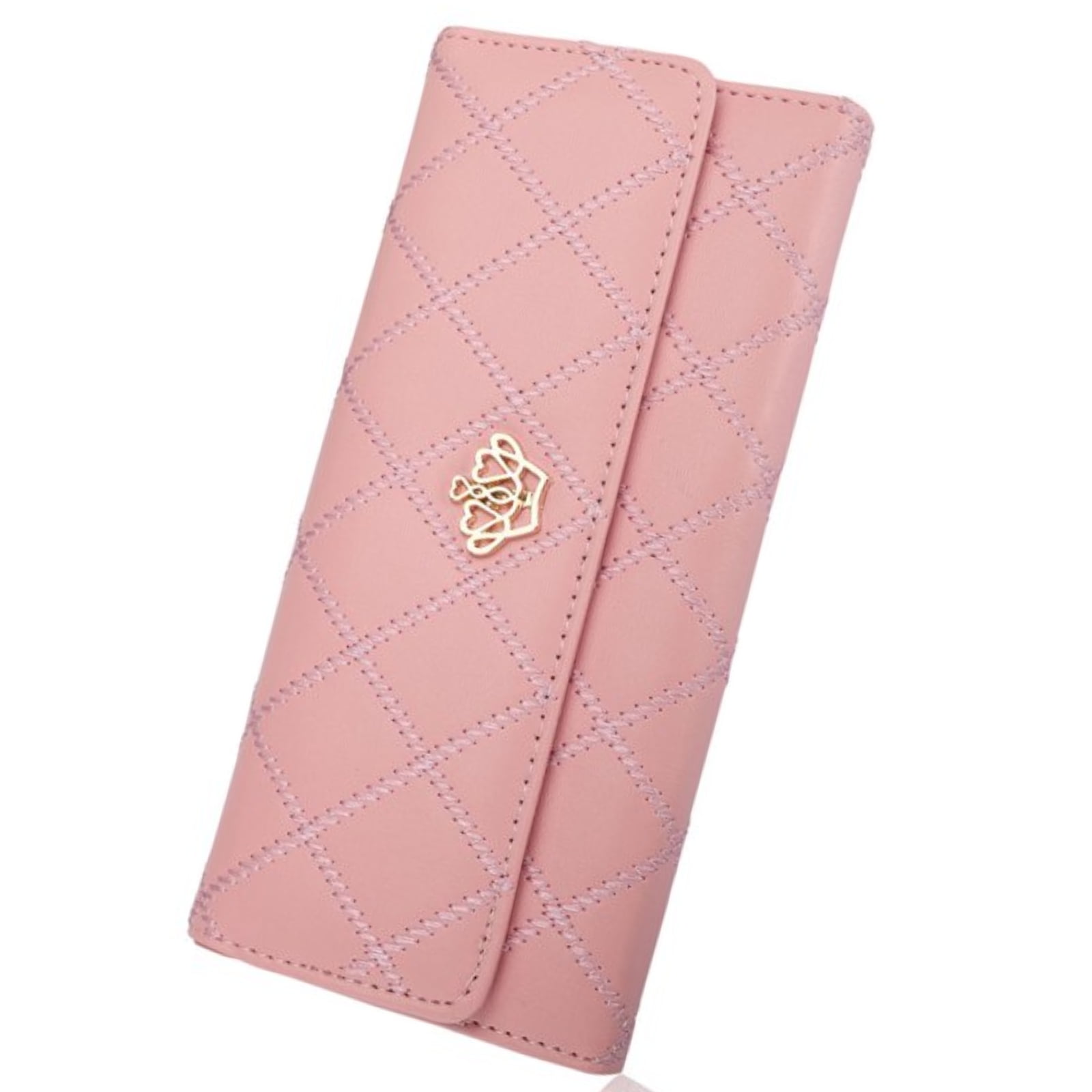 Womens Wallet Soft Leather Ladies Clutch Trifold Long Multi Card Holder Organizer 