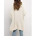 thumbnail image 3 of IFJIM Womens Knit Cardigan Long Batwing Sleeve Open Front Sweaters with Pockets Beige XXL, 3 of 7