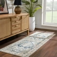 thumbnail image 2 of BoutiqueRugs Brend Farmhouse Runner Rug - Beige, Blue - 2'7" x 7'3" Runner, 2 of 13