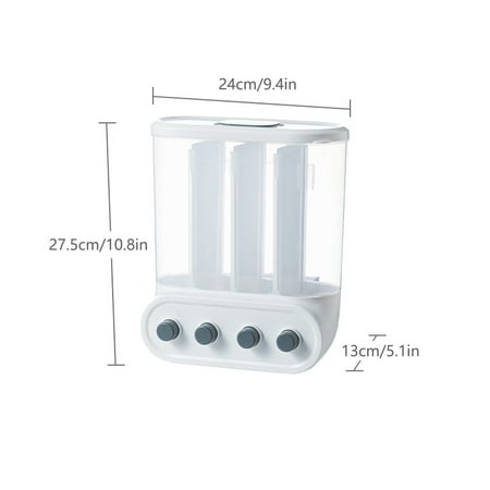 

Christmas Clearance! SuoKom Storage Tank Of Rice Mounted On The Wall Square Of Whole Grain Rice Mounted On The Wall Storage Of Food