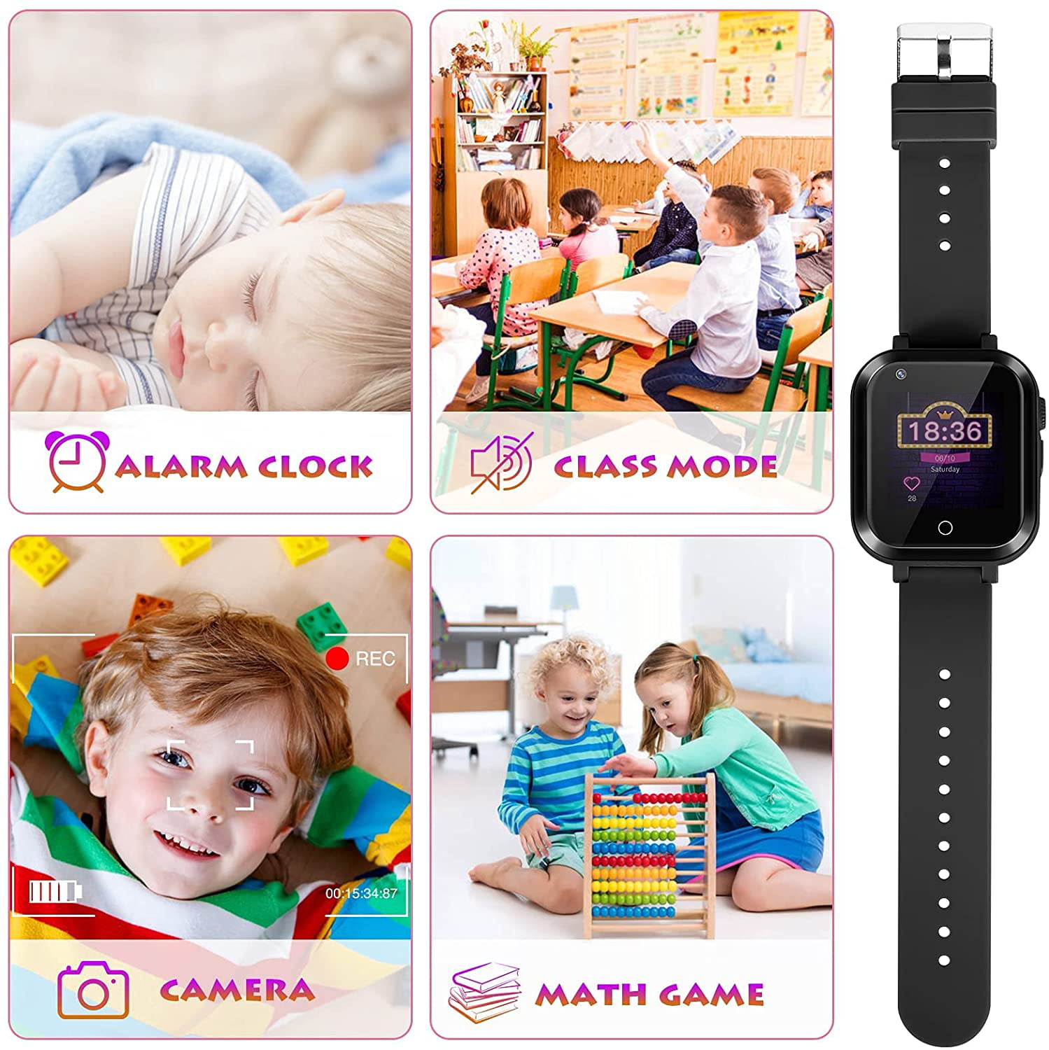 4G Kids Smartwatch with GPS Tracker，Smart Watch w Camera for Kids