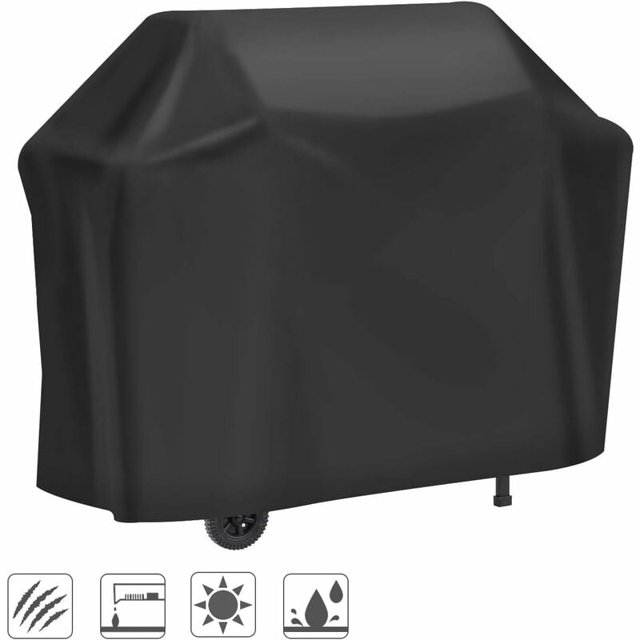 Velway Funda para Barbacoa, Funda Protectora para Barbacoa de Gas Oxford 210D Resistente, Antiviento/Anti-UV/Impermeable/A Prueba de Humedad/Polvo 147x61x117cm Negro