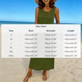 thumbnail image 3 of Maqroz Summer Dresses for Women Sleeveless Tank Maxi Dress Loose Fit Comfortable Cotton Linen Summer Sundresses Beach Vacation Holiday Outdoor Outfits Army Green M, 3 of 5