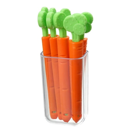 

Carrot Sealing Clips | Clip for Food Packages | 5pcs Creative Lovely Unfinished Snack Bag Sealers with Storage Box Kitchen and Home