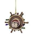 thumbnail image 2 of Santa Decorating Ships Wheel Nautical Holiday Ornament Resin, 2 of 3