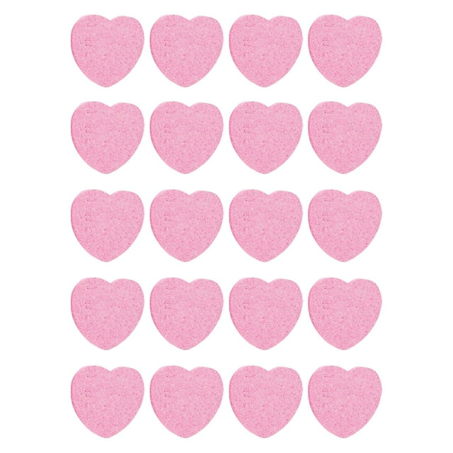 Esponjas de limpieza Facial Salvador esponja suave en forma de corazón Rosa 20 piezas