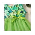 thumbnail image 6 of Chollius Toddler Baby Girls Festival Day Outfit Ruffle Sleeveless Tutu Dress Clover Tulle Skirt Bow Headband Clothes Set, 6 of 7
