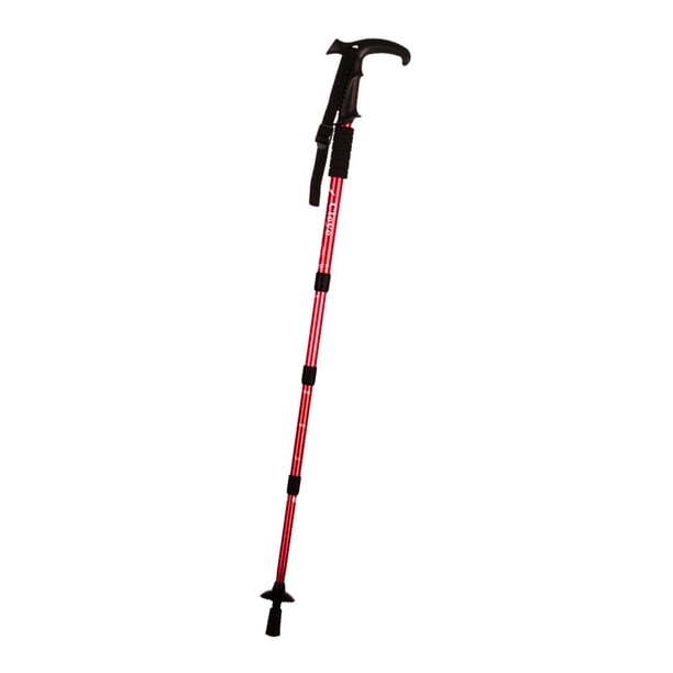 Bastones de trekking Telescopio Accesorios para montañismo Escalada todo terreno rojo