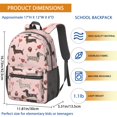 thumbnail image 3 of Dachshund and Hearts Pink Pattern 17" School Backpacks for Teens,Waterproof Oxford Fabric,S-Shape Padded Straps for School,Travel,Hiking,Camping, 3 of 6
